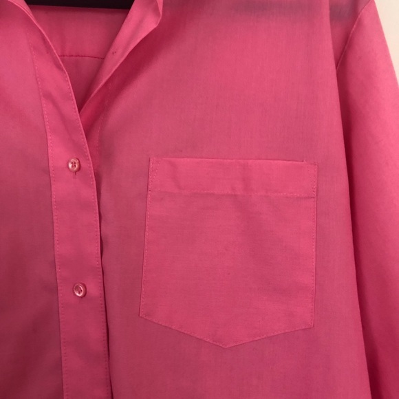 Foxcroft Buttondown Blouse Hotpink - Picture 4 of 6